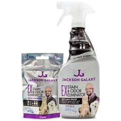 Jackson Galaxy EX; botella reutilizable lista para eliminar manchas y olores.
