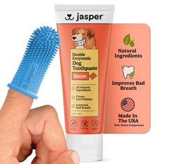 Jasper kit cepillado dental para perros, mejora la higiene oral diaria.