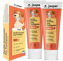 Pasta dental Jasper en empaque doble para cuidado diario de mascotas.