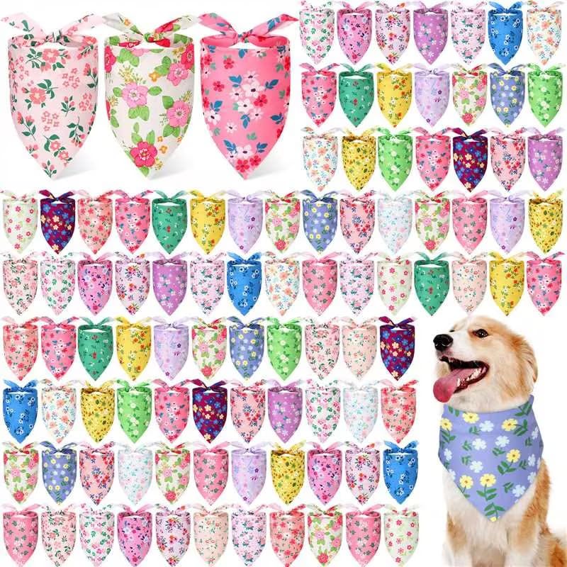 Jeere bandanas para perros: conjunto floral de primavera para paseos