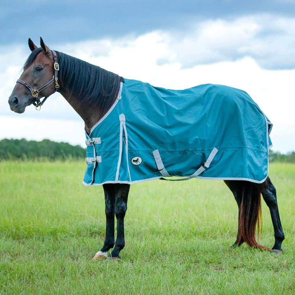 Manta Jeffers Economy 600D cuello estándar, protección impermeable para caballos.