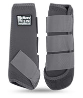 Jeffers botas protectoras: protección delantera y trasera con neopreno para mayor seguridad.