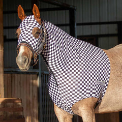 Jeffers Expression Lycra Hood con cierre frontal protege la crin durante el aseo