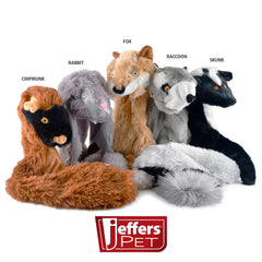 Jeffers Pet Thinnies Ardilla Listada: peluche suave y ligero para masticar seguro en interior