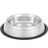 Jeffers plato de acero inoxidable con base antideslizante para perros y gatos