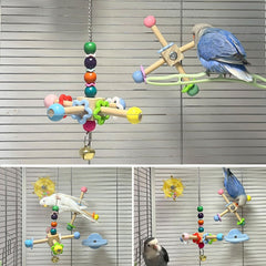 Jevnd juguete colgante para jaula, ideal para aves pequeñas y medianas.