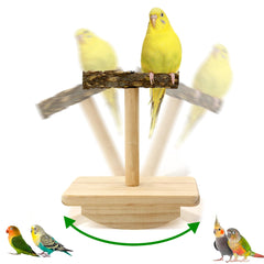 Jevnd percha de madera natural para aves, ideal para entrenamiento y juego seguro