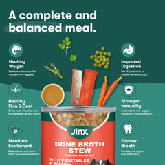 Jinx Caldo de Huesos para Perros, aderezo suave para comida diaria