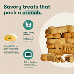 Galletas Jinx manzana arandano con pollo, snack equilibrado