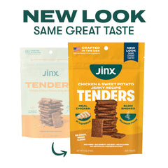 Jinx Tiras de Pollo, textura blanda para perros de todas las edades.