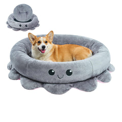 Jiupety cama para perros con forma de pulpo XL, diseño calmante para descanso.