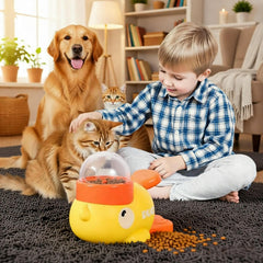 Dispensador JKwiwe para croquetas estándar, salida controlada para comer con calma.