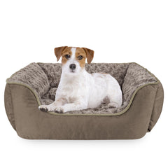 JOEJOY Cama perro rectangular, vista frontal, ofrece soporte y comodidad para tu mascota.