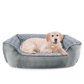 Cama rectangular de perro JOEJOY gris, antideslizante para uso en casa.