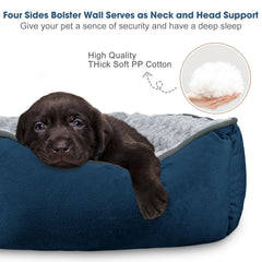 Cama para perros de JOEJOY con peluche falso rosa espiral y tacto suave.