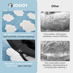 JOEJOY Donut grande para perro, bordes elevados para apoyar la cabeza