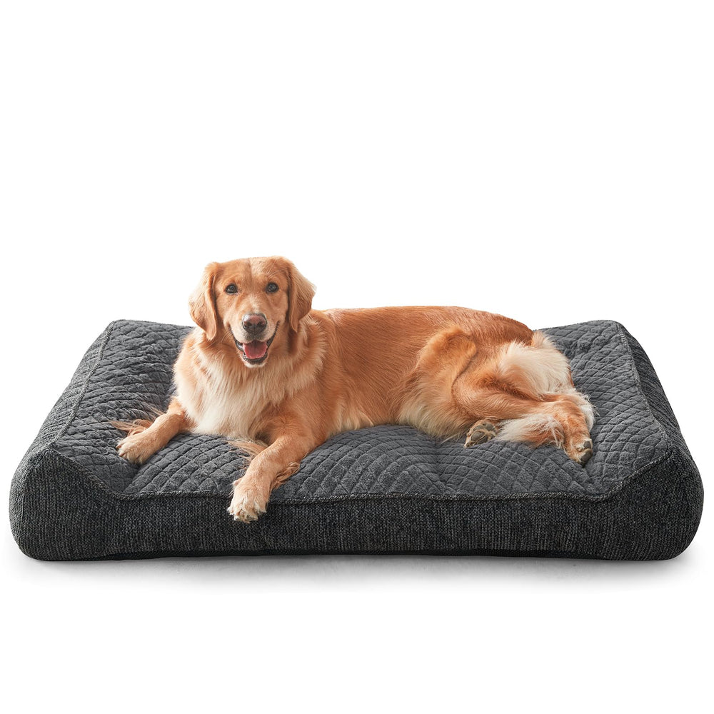 JOEJOY XL cama perro ortopedica gris 42x30, soporte ideal para perros grandes