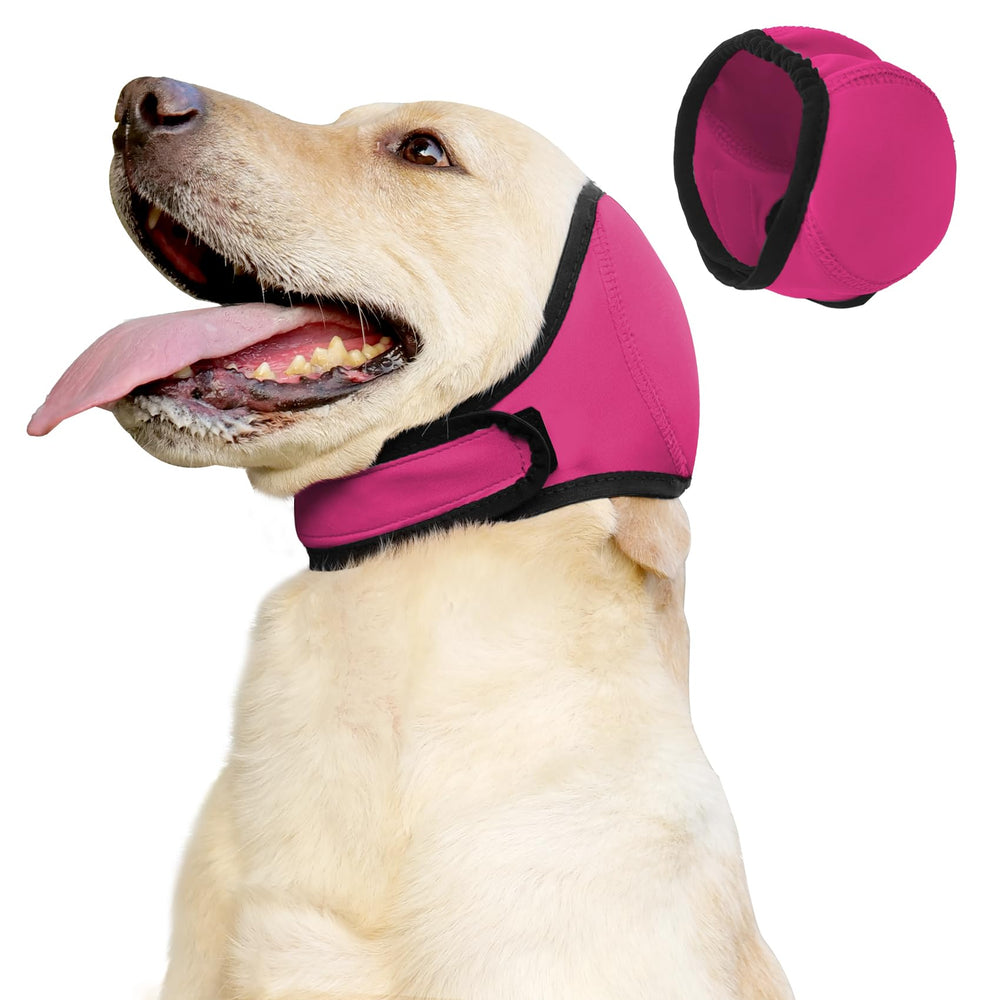 JOHNBOLIN cubre orejas para perro rosa, protección del agua durante baño