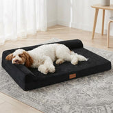 Cama Jolifield ortopédica para perros grandes, vista frontal, ofrece soporte cómodo.