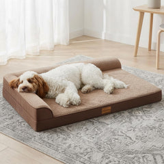 Cama Jolifield ortopedica XL 48x30 con soporte y comodidad para perros grandes.