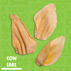Close-up de oreja de vaca Jolly Barks, textura natural.