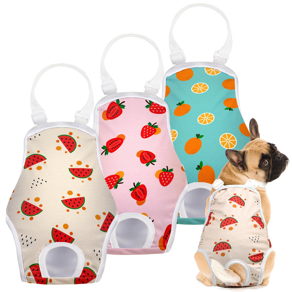 Pañales Jollywoods para perro hembra con suspensor ajustable para ajuste cómodo.