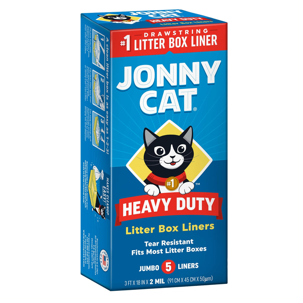 Jonny Cat: forro para caja de arena resistente a desgarros para mayor durabilidad.