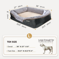 JOYELF cama para perros: refuerzo acolchado para mayor contención.