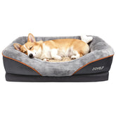 JOYELF cama para perro con base de espuma viscoelástica para apoyo cómodo.