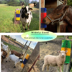Joynny rascador de ganado en poste, masaje suave que ayuda a relajar al animal