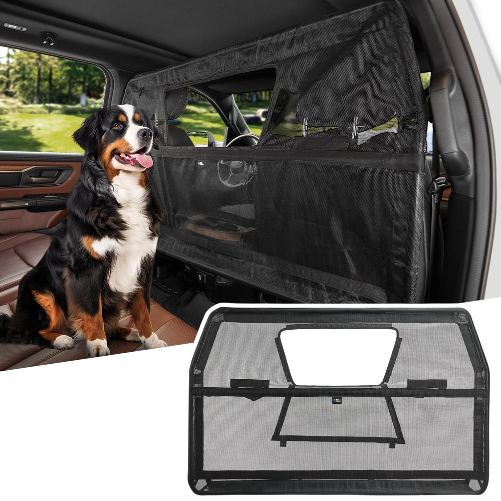 JOYTUTUS Barrera para perros con ventana visual: visibilidad clara para vigilar a tu mascota.