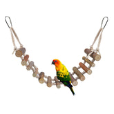 Joyzan escalera cuerda para aves, mejora equilibrio y estimula exploración dentro de la jaula.