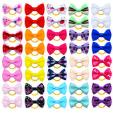 JUCCPUL Lazos para perros, juego de 40 piezas, colores brillantes para atuendos.