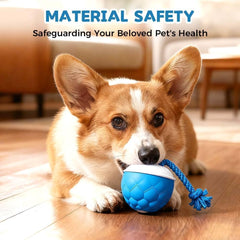 juguete perro interactivo con juego puzzle en bola rodante para resolver desafíos.