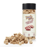 Friandises Jungle Calling: cubes de canard lyophilisé riches en protéines, parfaites pour le dressage.