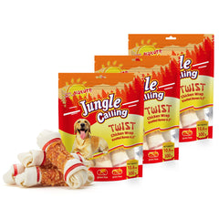 Jungle Calling: hueso nudo wrap pollo de 6,5 pulgadas para masticación prolongada