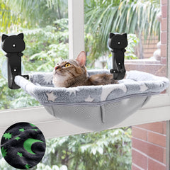 JUNSPOW hamaca de ventana para gatos, carga máxima de 40 libras, estable.