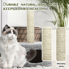 Juomid corde sisal—renouvellement du poteau de griffoir à la maison.