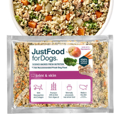 JustFoodForDogs alimento congelado fresco para articulaciones y piel saludables