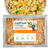JustFoodForDogs comida de pavo con macarrón en envase, opción fresca para perros