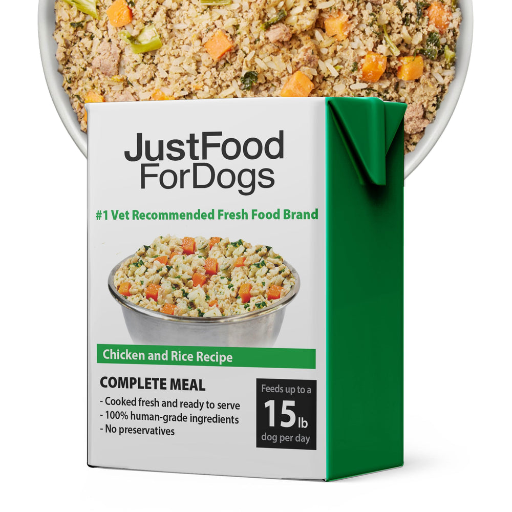 JustFoodForDogs comida húmeda de despensa fresca con empaque hermético