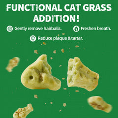 Just Try croquetas dentales crujientes para gatos, aliento más fresco