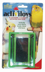 jw salón de espejos: espejo infinito para aves que estimula el juego