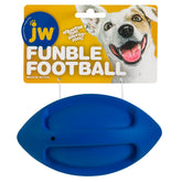 JW iSqueak Funble Fútbol, balón de caucho natural, ideal para perros medianos y juego interactivo