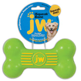 JW iSqueak Hueso de goma natural, duradero para masticadores moderados