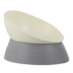 Bol JWPC anti-dérapant pour chien et chat, 2 tasses gris, ergonomique et stable.