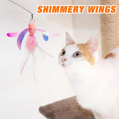 JXFUKAL accesorios para juguetes felinos, plumas brillantes para cazar y jugar.
