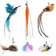 JXFUKAL recambios pluma pajaro 1: estimula juego y caza suave