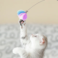 JXFUKAL recambios pluma pajaro 2: atracción visual para gatos curiosos
