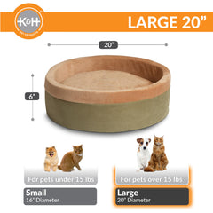 K&H Thermo-Kitty Bed con bordes de espuma para confort.